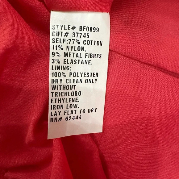 Nicole Miller Atelier Coral Pink Satin Tight Pencil Skirt Ruched Size 6 Holiday - Picture 6 of 8